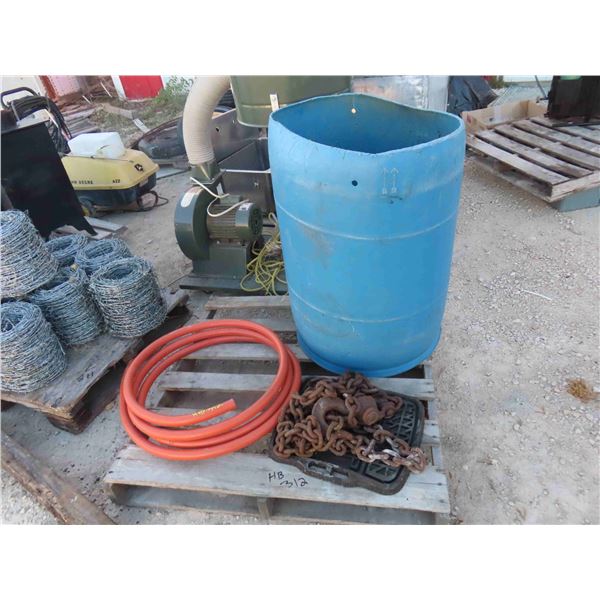 Chain + Hook, Poly Barrel, Hose