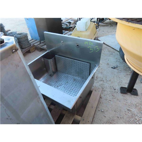 Stainless Steel Sink 12" x 24" x 29" plus 10" Backsplash