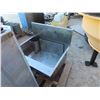 Image 1 : Stainless Steel Sink 12" x 24" x 29" plus 10" Backsplash