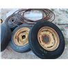Image 2 : 4  Older Implement Tires & Cable
