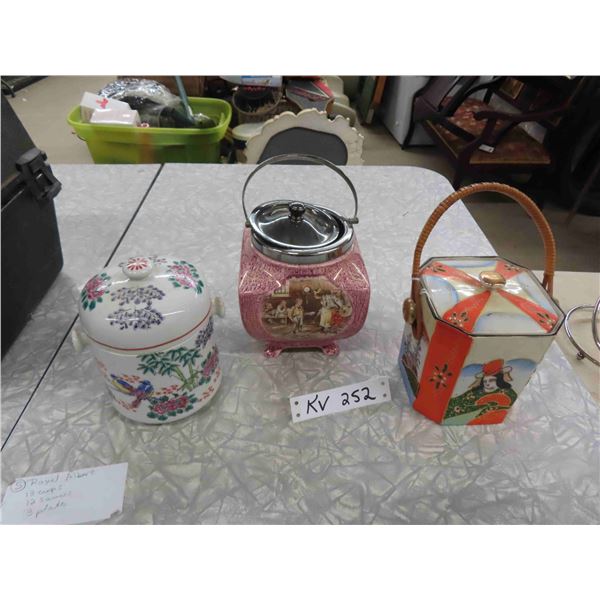 3 Biscuit Jars