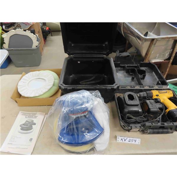 Simoniz 10" Random Orbital Polisher / Waxer with Case - New & DeWalt Cordless