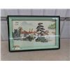 Image 1 : Oriental Themed Shell Framed Art - some loose piece at bottom 24" x 36"