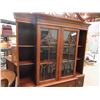 Image 2 : Mahogany Drop Front Writing Desk, Bookcase Combo 12" x 46" x 84"
