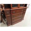 Image 4 : Mahogany Drop Front Writing Desk, Bookcase Combo 12" x 46" x 84"