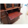 Image 5 : Mahogany Drop Front Writing Desk, Bookcase Combo 12" x 46" x 84"