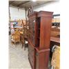 Image 7 : Mahogany Drop Front Writing Desk, Bookcase Combo 12" x 46" x 84"