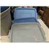 Image 2 : 5 Plastic Containers with Lids ; Rubbermaid Roughneck, Sterlite - Approx. 14" x 15" x 20"