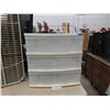 Image 4 : Plastic Shelving Unit 17" x 36" , 3 Drawer Plastic Storage Unit 16" x 23" x 24" 
