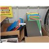 Image 2 : Office Supplies ; Hanging File Folders, 3 Hole Punch, Stapler, Literature Holders