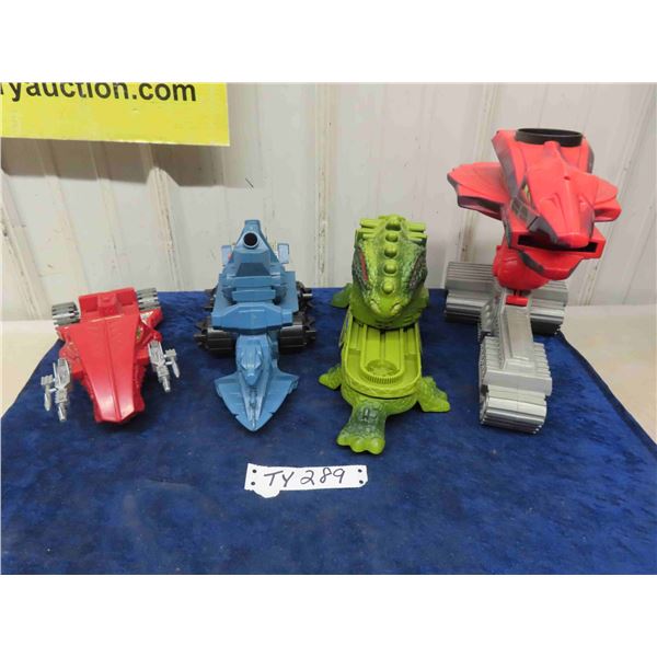 Vintage 1980s Masters of the Universe Vehicle Bundle Including Blaster Hawk, Battle 