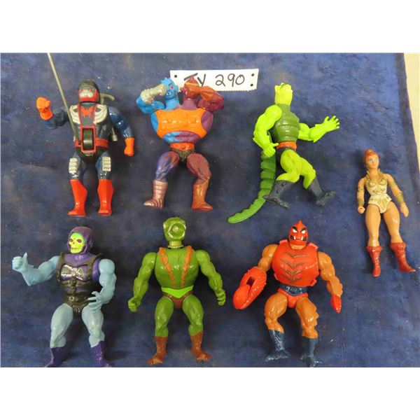 Vintage 1980s Masters of the Universe Action Figure Bundle Including ; Battle Armor Skeletor,