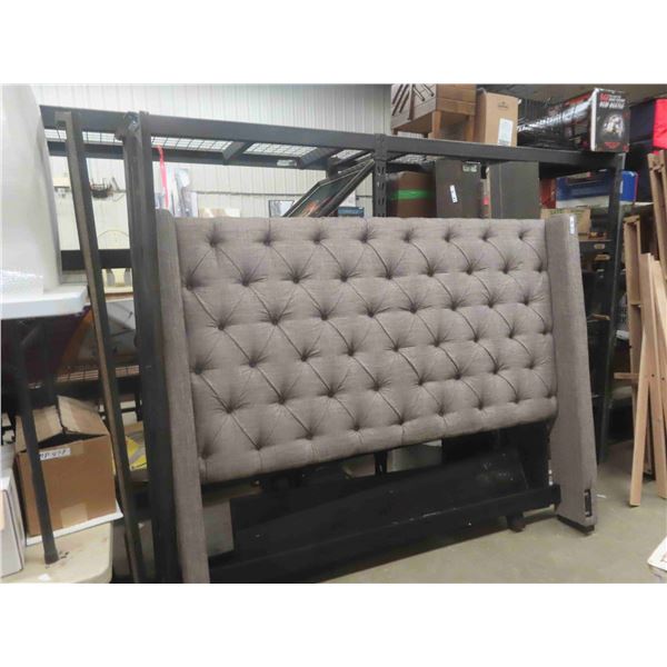 84" Wide Headboard with Cloth Button Back