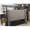 Image 1 : 84" Wide Headboard with Cloth Button Back