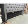 Image 4 : 84" Wide Headboard with Cloth Button Back