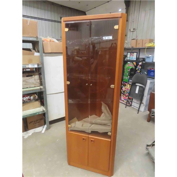 Corner China Cabinet 27" x 76" up to 15" 