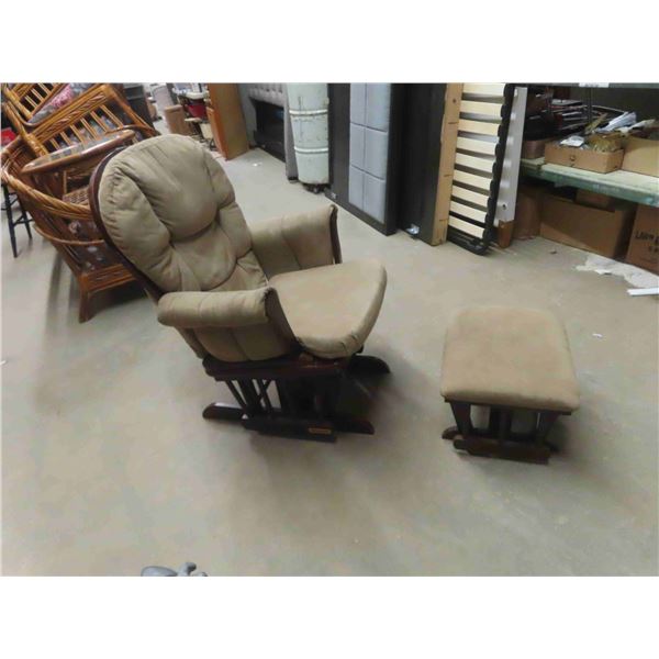 Sliding Rocker + Ottoman ' Shermag' 