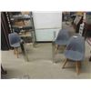 Image 1 : Glass Table with Chrome Style Legs & 3 Chairs - New or Like New