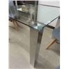 Image 3 : Glass Table with Chrome Style Legs & 3 Chairs - New or Like New