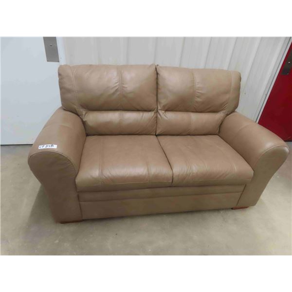 Leather Love Seat 63" Wide