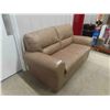 Image 2 : Leather Love Seat 63" Wide