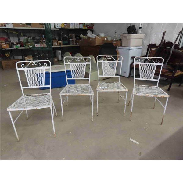 4 Metal Patio Chairs