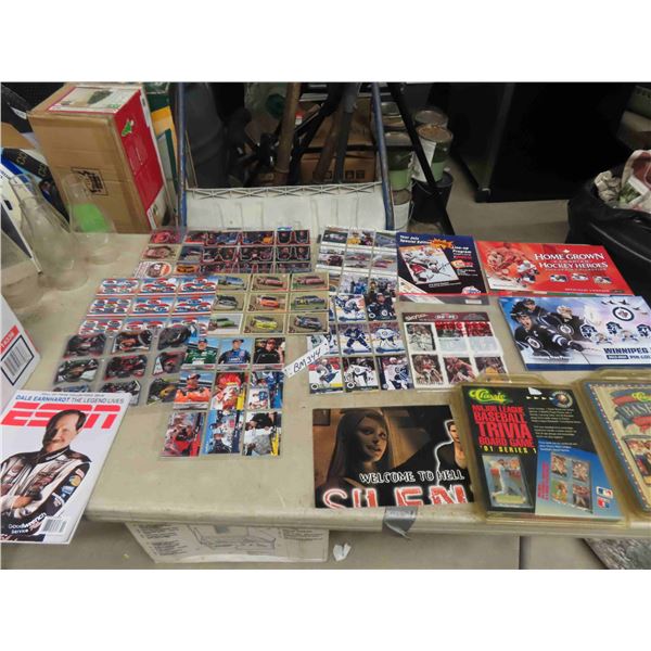 Various Cards ; Nascar, NBA Hoops, Hockey, Baseball, plus more