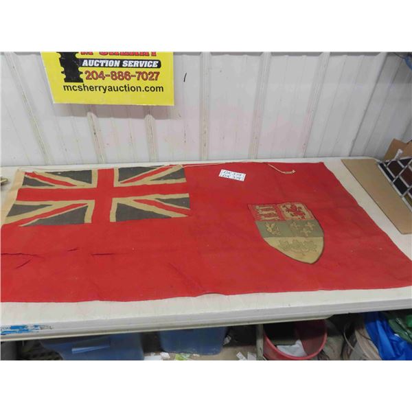 Very Old Canadian Ensign Flag 26" x 52"