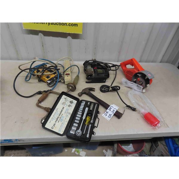 Craftsman Power Jig Saw, B+D Work Wheel, 21pc Metal 3/8" Socket Set, Power Bar, 