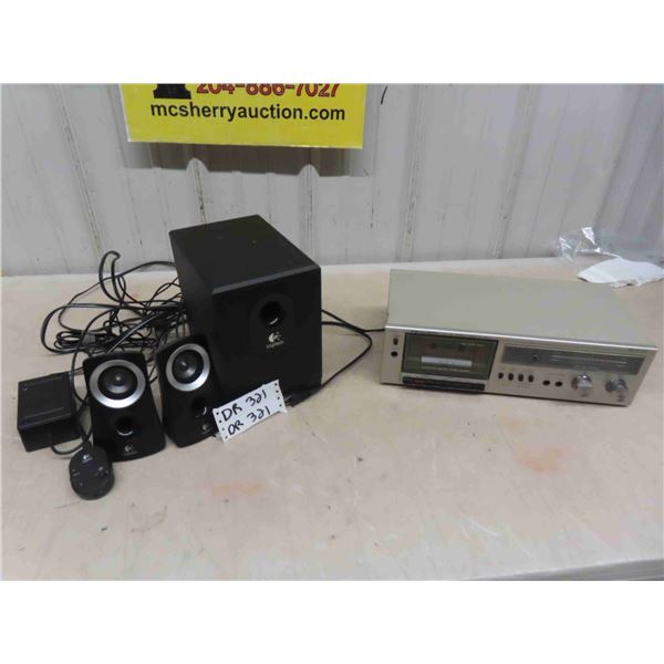 Realistic Set-29 Stereo Cassette & Logitech Speaker System