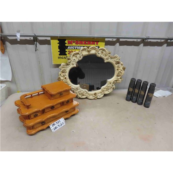 Oak Jewellery Box, Mirror 19" x 24", 4 Factory Seal Tanning Foam, Bondi Sands