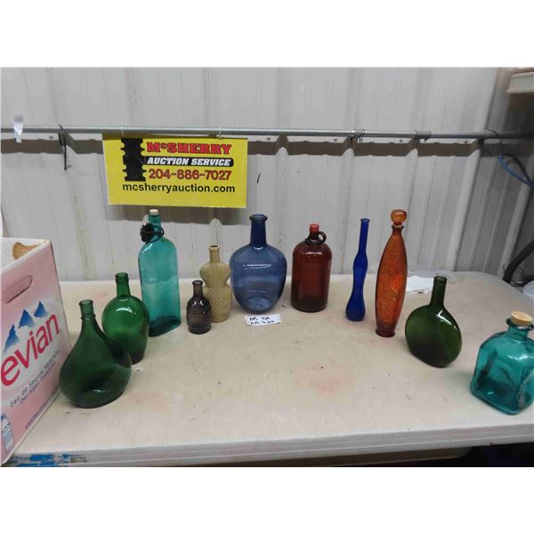 Collared Décor Bottles / Vases, Old Javex Bottle