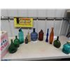 Image 1 : Collared Décor Bottles / Vases, Old Javex Bottle