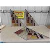 Image 1 : 4 Triangle Pieces Stained Glass 19" x 23" x 30"
