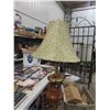 Image 3 : 2 Floor Lamps - 1 Fabric Shade, 1 Glass Shade