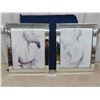 Image 1 : 2 Mirrored Framed Prints - 19" x 23.25"