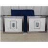 Image 1 : 2 Framed Abstract Prints - both 19.5" x 23.5" 