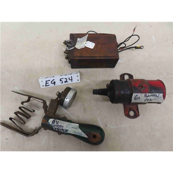 Vintage 6V Battery Tester & Ignitor Coil, Electric Coil for Model T