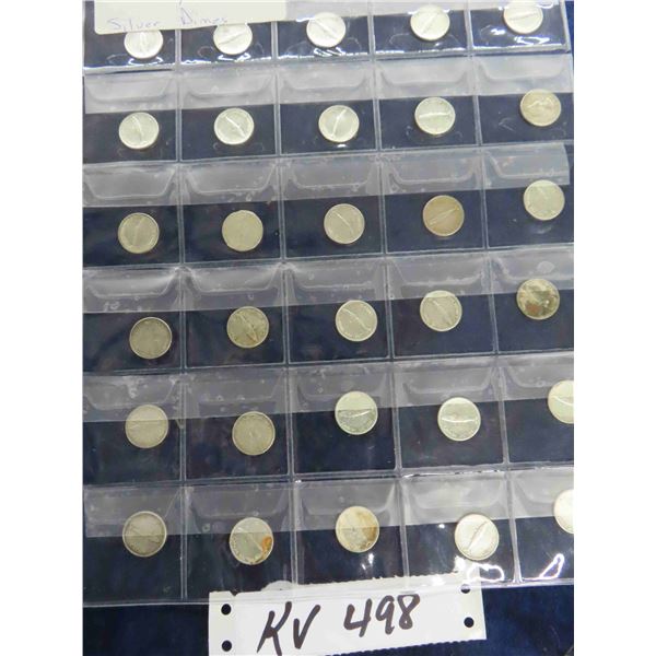 (30) 1967 Silver Dimes