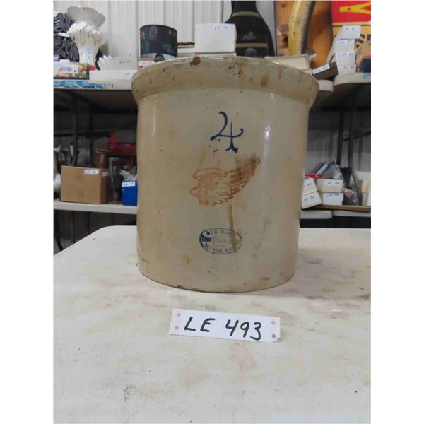 4 Gal Red Wing Crock