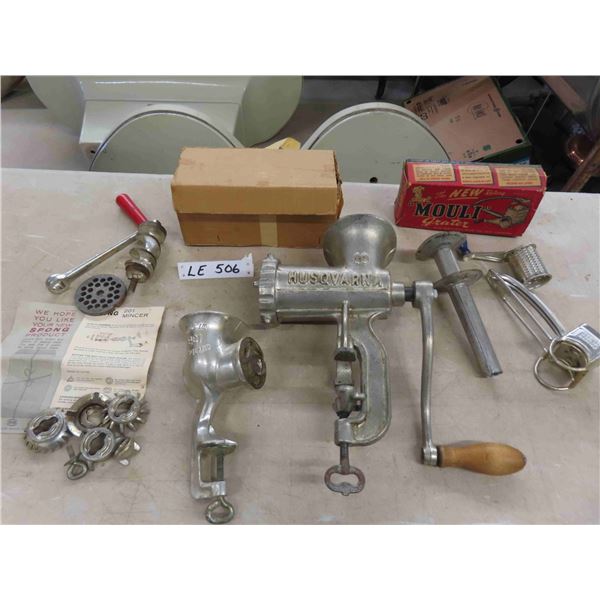Husqvarna Meat Grinder with Attachments, plus more