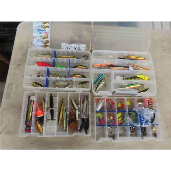 4 Tackle Boxes with Tackle