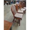 Image 6 : 4 Wooden Modern Chairs - 2 Styles but Close in Style - with Removable Cushions