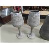 Image 4 : Cement Looking Vases - 4 in Total ; 6" x 13" x 18" & (3) 7" x 20"