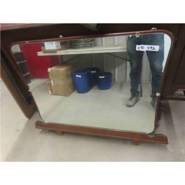 Mirror with Wood Frame Originally Off Dresser 32" x 38"