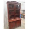 Image 1 : Mahogany China Cabinet - 2 pc 21" x 40" x 78"