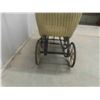 Image 6 : Very Old Baby Carriage with Wicker + Wood Spoked Rims - Good Condition 