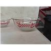 Image 2 : 3 Mixing Bowls with Cherry Design & Metal Canister