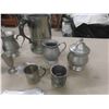 Image 2 : Tea, Coffee Server - Metal / Pewter Like, Cream + Sugar, Scoop, plus more