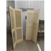 Image 1 : 2 Wooden Shutter Style Room Divider - 2 Colors - Each 36" x 78"